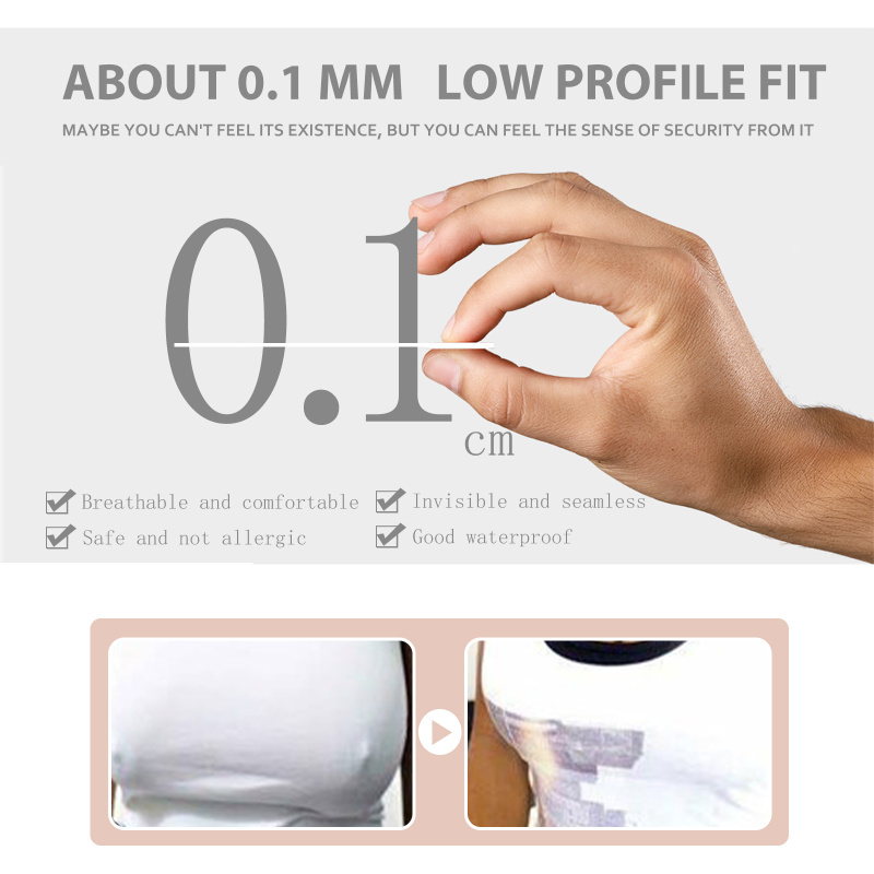 EELHOE Invisible Breast Tape, Anti-Protrusion Areola Invisible Wedding Bra Breathable Tape - Image 5