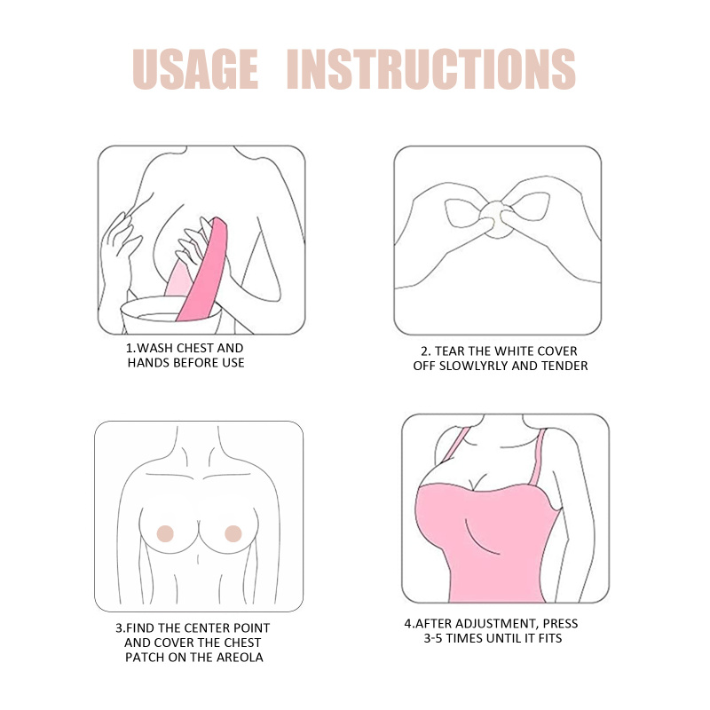 EELHOE Invisible Breast Tape, Anti-Protrusion Areola Invisible Wedding Bra Breathable Tape - Image 6