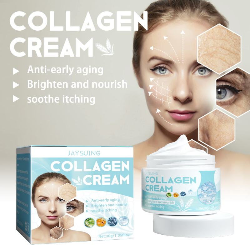 Jaysuing Collagen Cream, Firming Anti-aging Skin Moisturizing And Shiny Face Cream - Image 4