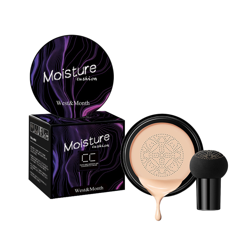 West&Month Mushroom Head Air Cushion, Moisturizing Concealer Natural Contortion Isolation Long Lasting Makeup Cream