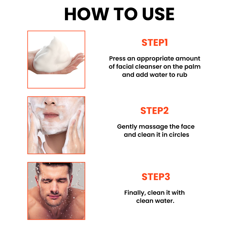 East Moon Men's Volcanic Face Wash, Acne Blackhead Face Deep Clean Pores And Oil Control - Image 6