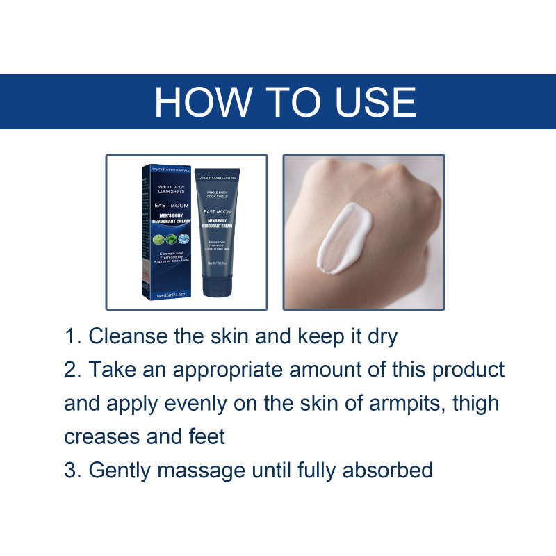 East Moon Men's Body Deodorant Cream, Gentle Body Deodorant Cream For Men's Body Care - Image 6