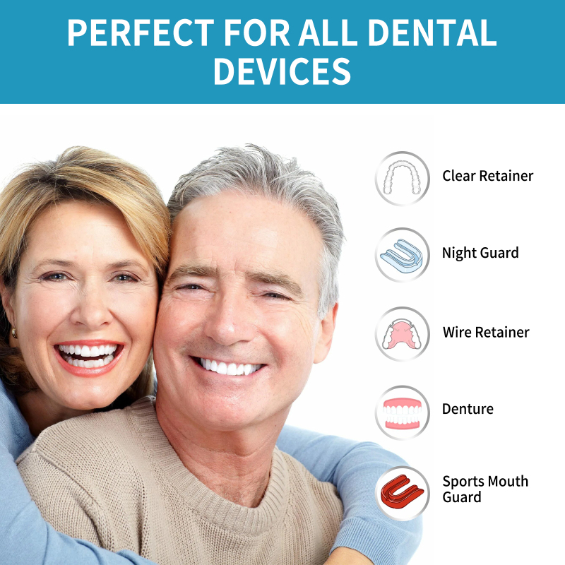 EELHOE Denture Cleaner, Oral Cleaning Care Fresh Breath White Dentures Cleaner - Image 3