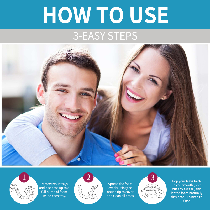 EELHOE Denture Cleaner, Oral Cleaning Care Fresh Breath White Dentures Cleaner - Image 6