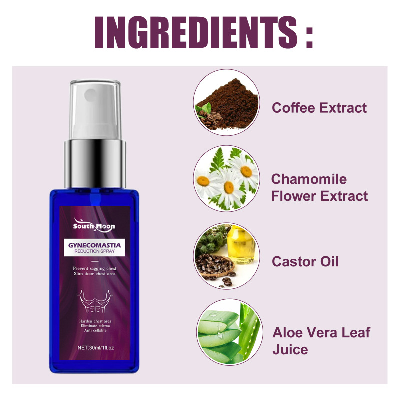 South Moon Men's Chest Care Spray Massage Chest Muscle Shaping Body Care Spray - Image 5