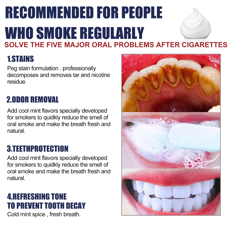 EELHOE Toothpaste, Clean Fresh Breath Remove Stains Whitening Teeth Toothpaste - Image 3
