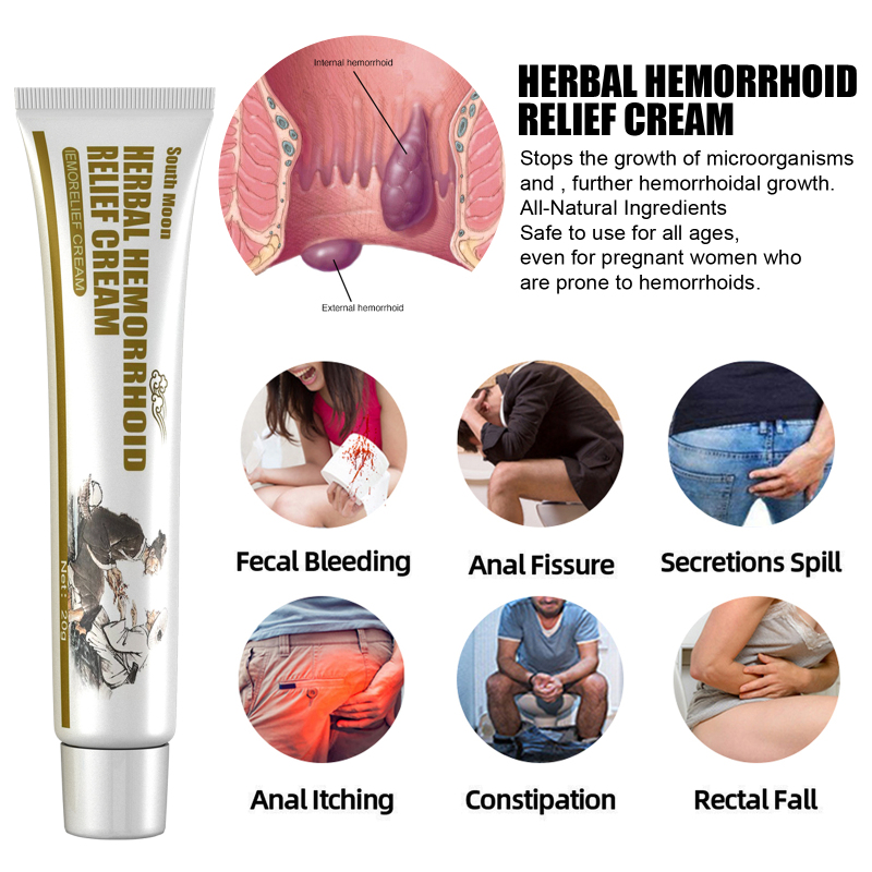South Moon Herbal Hemorrhoid Cream, Cold Compress Gel Herbal Essence To Remove Hemorrhoid Gel Cream - Image 4