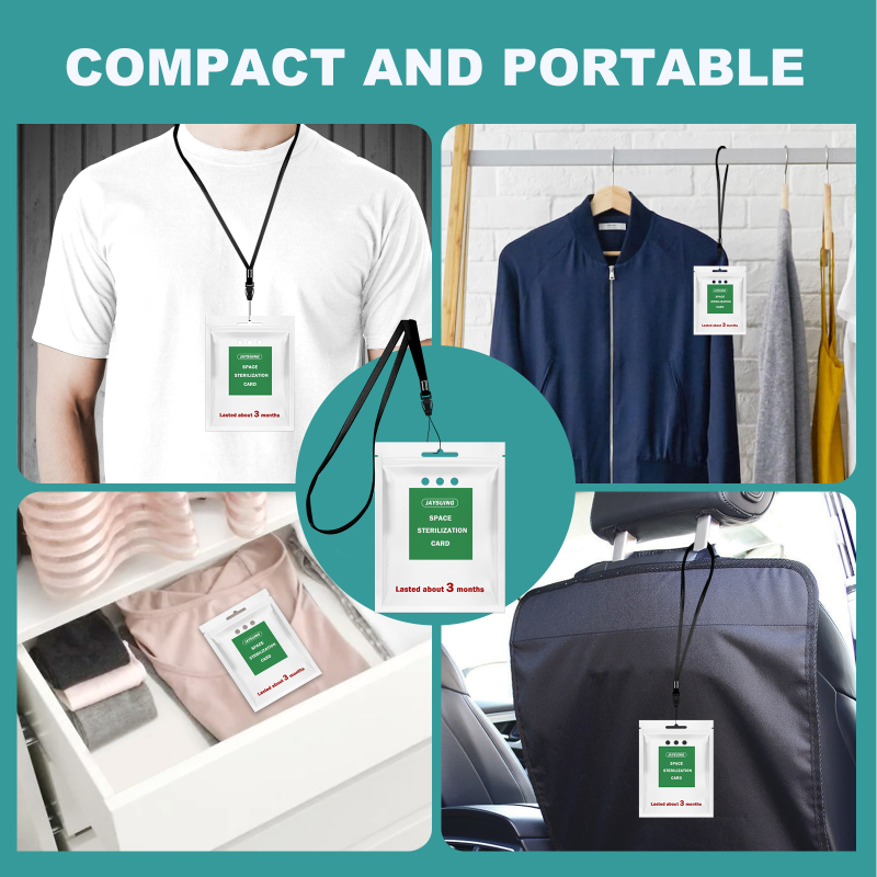 Jaysuing Space Purification Card Lanyard Easy To Carry Portable Space Air Purification Protection Card Stickers - Image 4