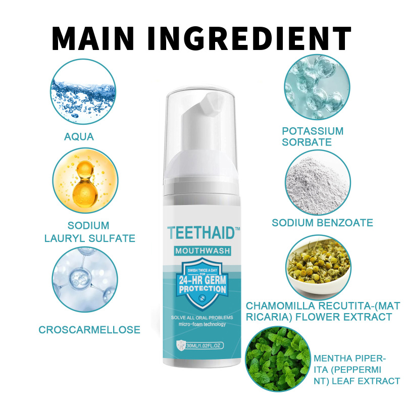 EELHOE Cleanser Mousse Toothpaste Cleanser Brightening Teeth Freshening Breath Brightening Anti-Cavities Removing Stains Mouth Cleanser - Image 5