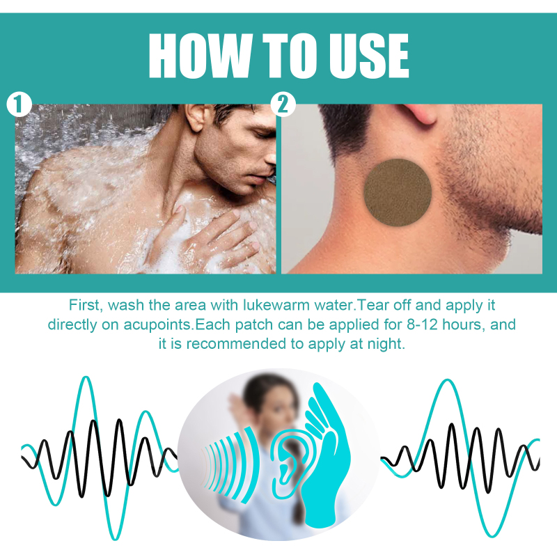 EELHOE Tinnitus Patch, Relieves Ear Discomfort Hearing Loss Relieves Head Care Point Patch - Image 6