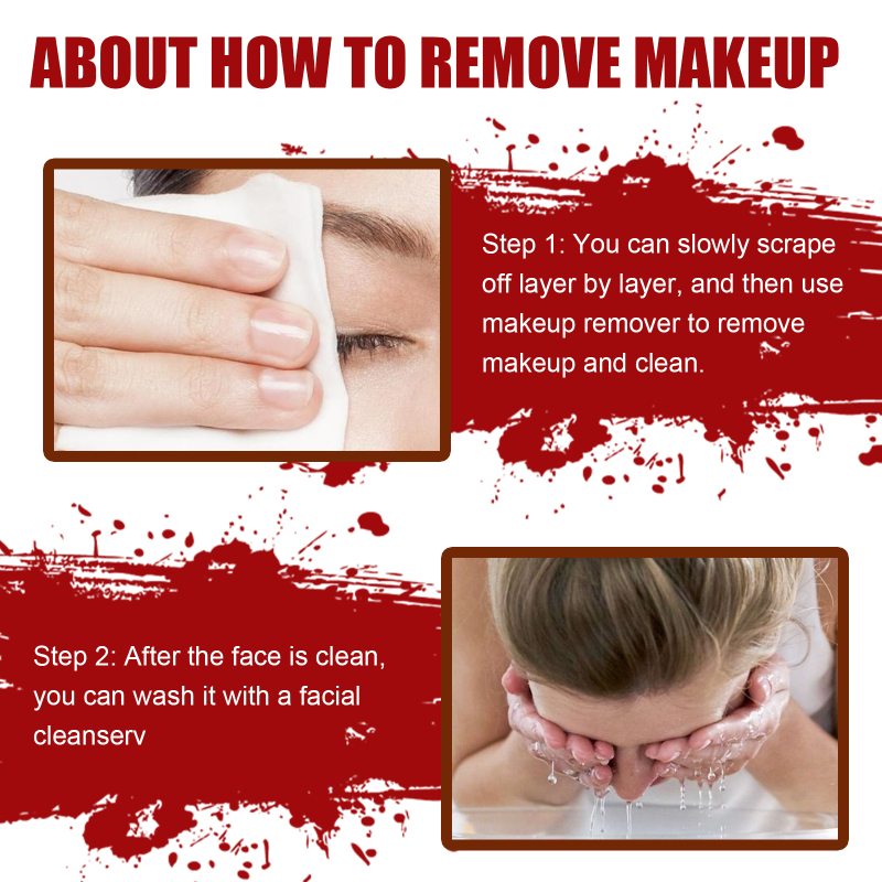 Jue-Fish Halloween Makeup Kit, Simulates Plasma Skin Wax-Shaped Scar Water Wound Makeup Halloween Makeup Kit - Image 6