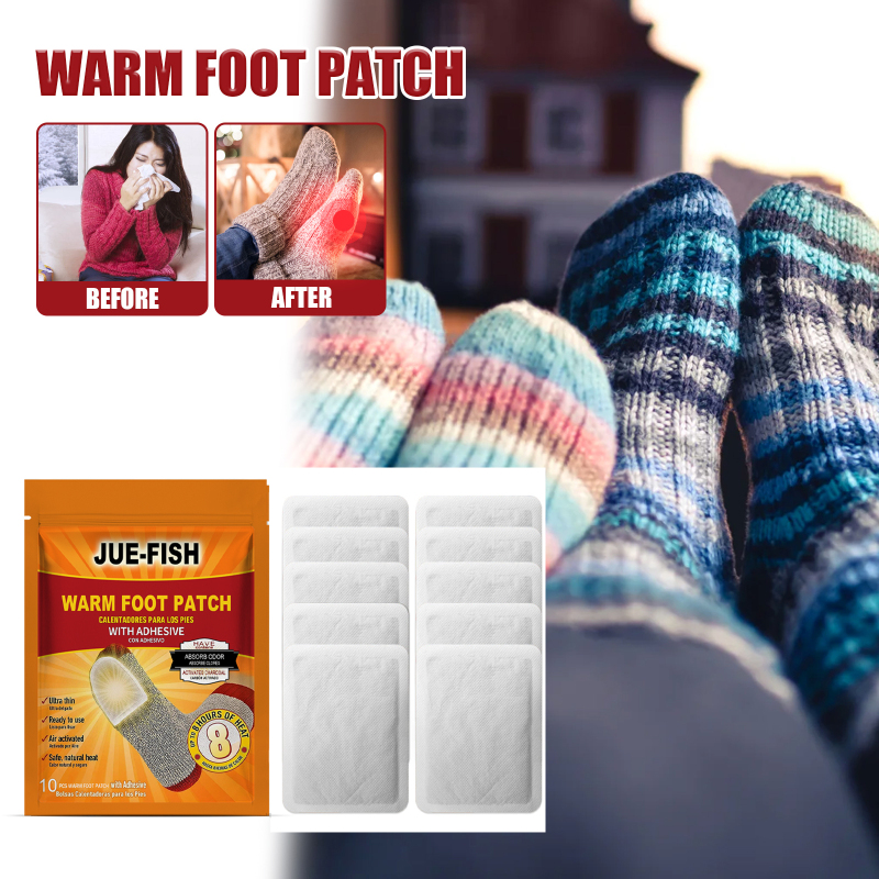 Jue-Fish Foot Warm Patch, Warm Portable Disposable Heat And Cold Warm Foot Patch - Image 2