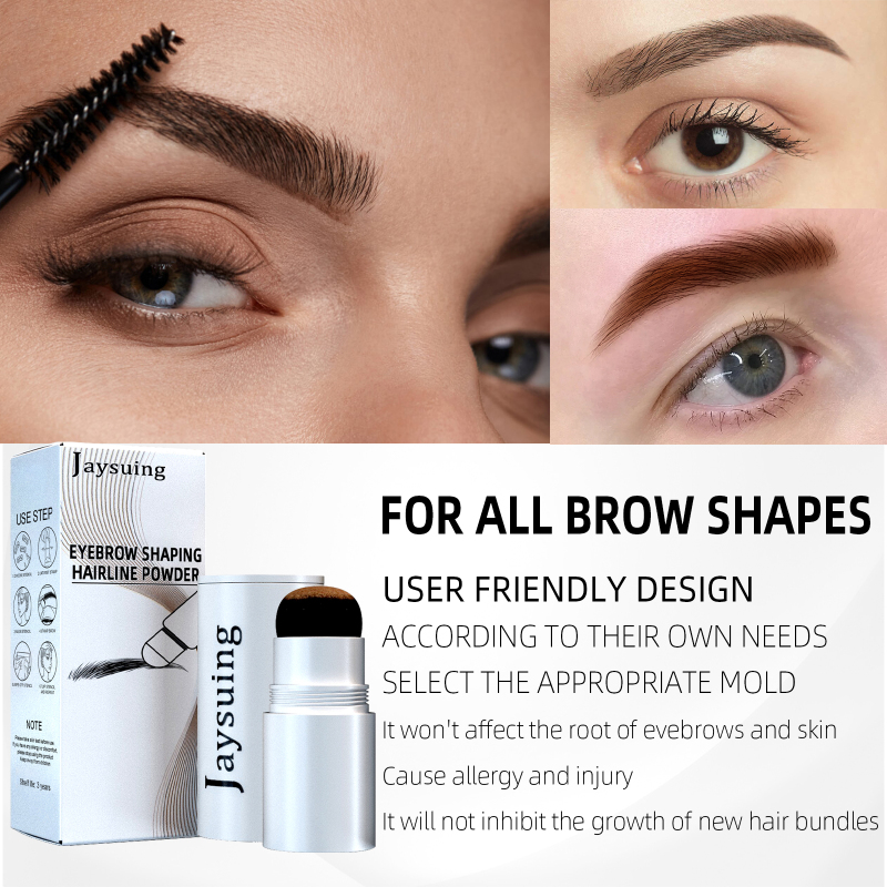 Jaysuing Eyebrow Print Set, Embellishing Hairline Eyebrow Contour Shadow Portable Eyebrow Powder - Image 6