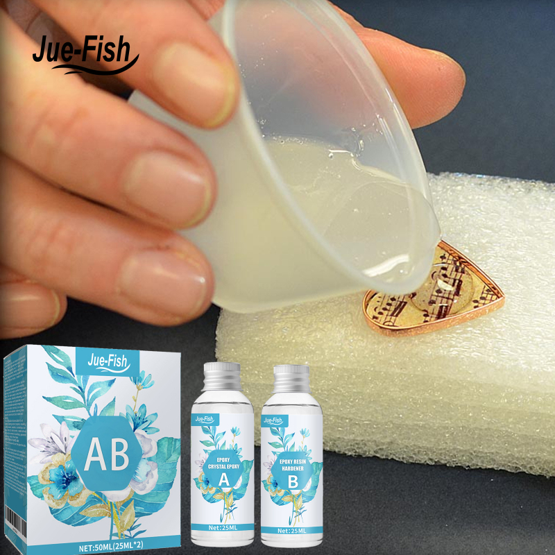 Jue-Fish Ultra Transparent Crystal Drop Glue Ab Glue, Diy Mold Specimen Making Fast Dry Hard Glue Epoxy Resin Glue - Image 2