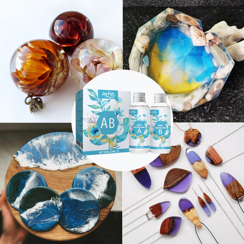 Jue-Fish Ultra Transparent Crystal Drop Glue Ab Glue, Diy Mold Specimen Making Fast Dry Hard Glue Epoxy Resin Glue - Image 4