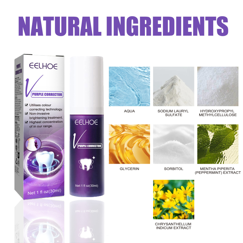 EELHOE Teeth Whitening Toothpaste, Removing Teeth Stains And Odors Oral Care Brightening And Whitening Teeth Toothpaste - Image 5