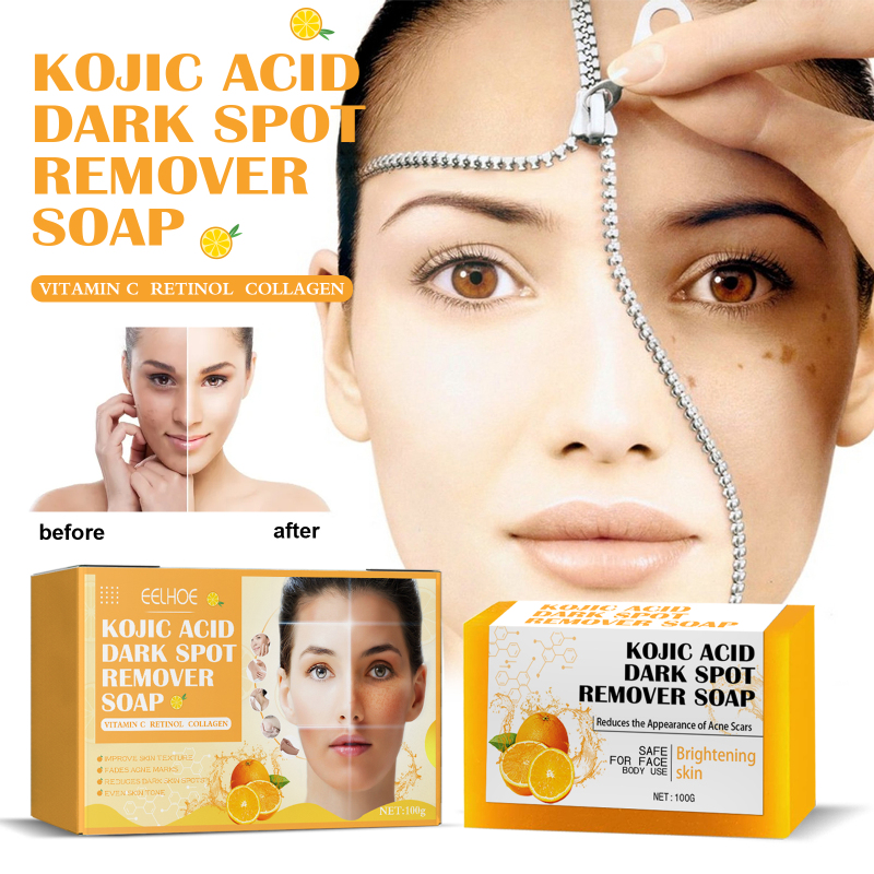 EELHOE Kojic Acid Soap Cleanser Cleansing Soap Dilute Cleansing Cleanser Pore-Clearing Exfoliating Skincare Soap - Image 2