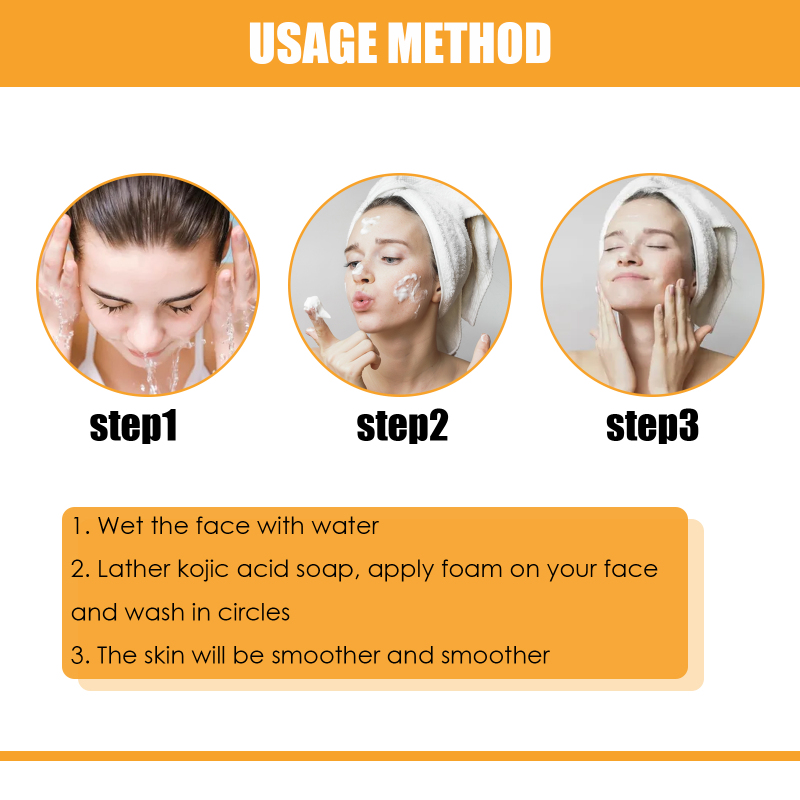 EELHOE Kojic Acid Soap Cleanser Cleansing Soap Dilute Cleansing Cleanser Pore-Clearing Exfoliating Skincare Soap - Image 6