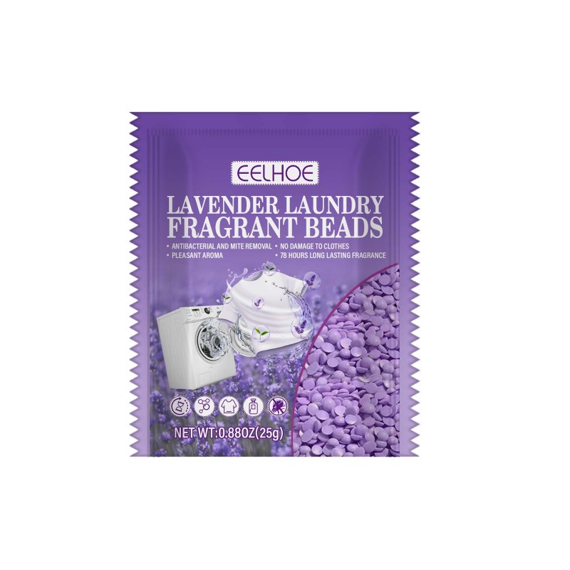 EELHOE Lavender Laundry Anti-Mite Keepsake Beads, Clothing Antistatic Keep Fragrance Deodorant Protect Color Cleaning Softener