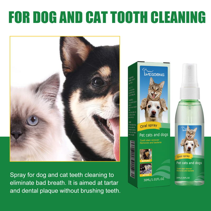 Yegbong Pet Tooth Deodorizer Spray, Cats And Dogs Universal Mouth Cleaning Breath Freshening Spray - Image 3