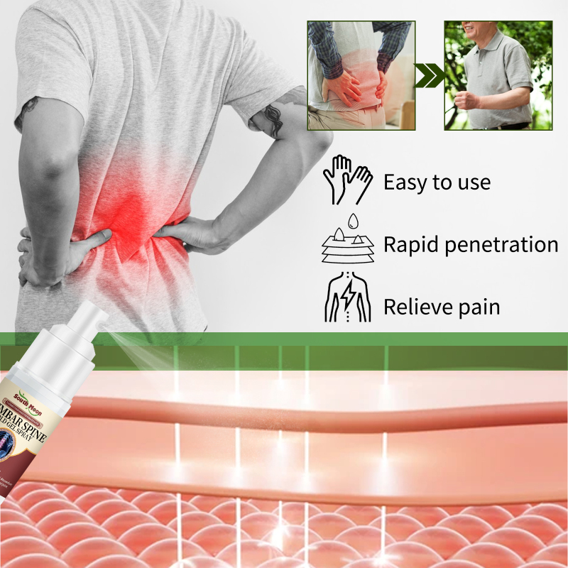 South Moon Lumbar Spine Cold Gel Spray, Relieve Disc Knee Heel Lumbar Fatigue Pain Spray - Image 4