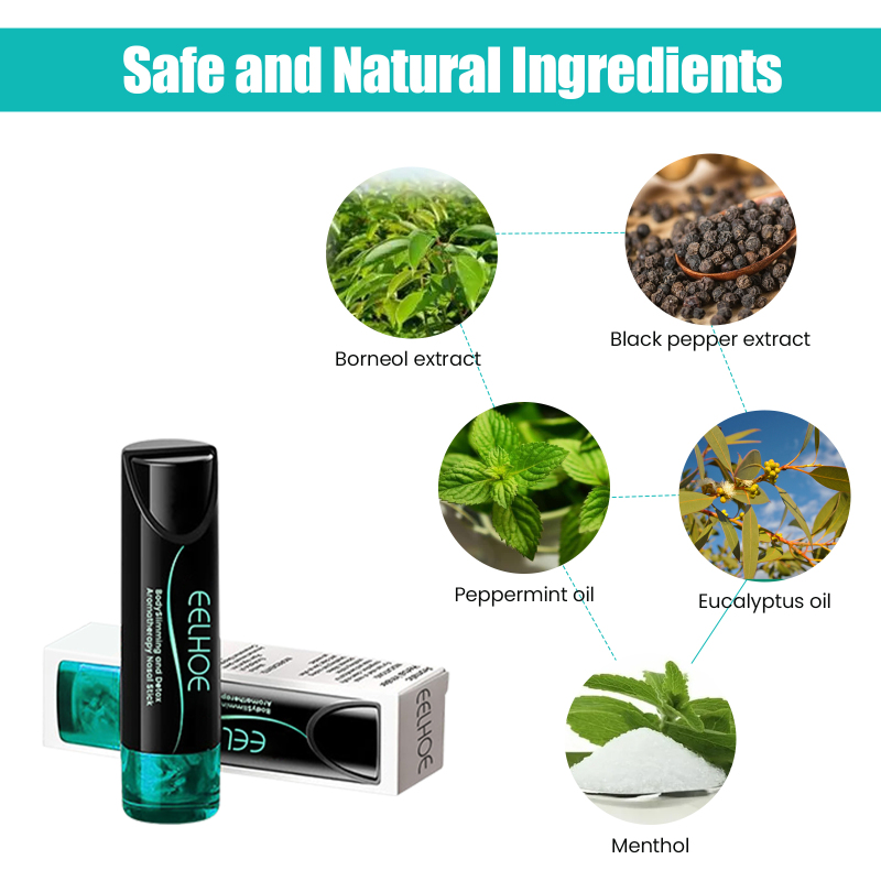 EELHOE Body Sculpting Aromatherapy Nose Inhalation, Firming Liberating Bowels Body Sculpting Refreshing Mint Nose Stick - Image 5