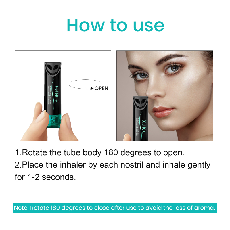EELHOE Body Sculpting Aromatherapy Nose Inhalation, Firming Liberating Bowels Body Sculpting Refreshing Mint Nose Stick - Image 6