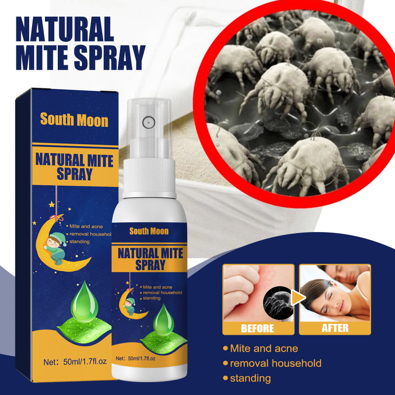 South moon Natural Mite Spray, Home Bedroom Sofa Quilt Cloth Removal Mite And Lice Egg Spray - Image 2
