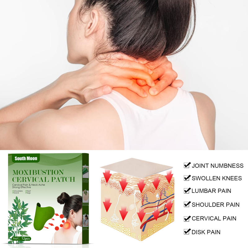South Moon Elderberry Cervical Patch, Daily Care Hot Compress Patch, Cervical Heating Patch, Warm-Aging Patch Of Elderberry, Plaster Patch - Image 3
