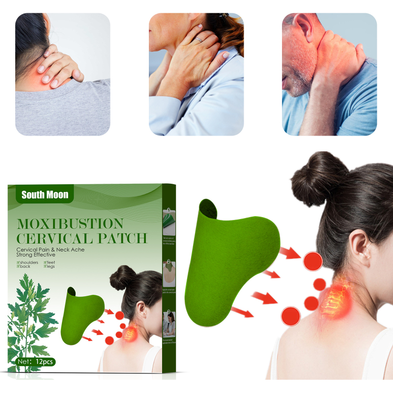 South Moon Elderberry Cervical Patch, Daily Care Hot Compress Patch, Cervical Heating Patch, Warm-Aging Patch Of Elderberry, Plaster Patch - Image 4