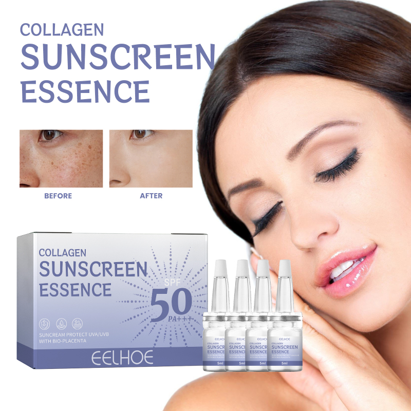 EELHOE Face Essence, Collagen Moisturizing Skin Care Refreshing Whitening Anti-Sun Tender Essence - Image 2