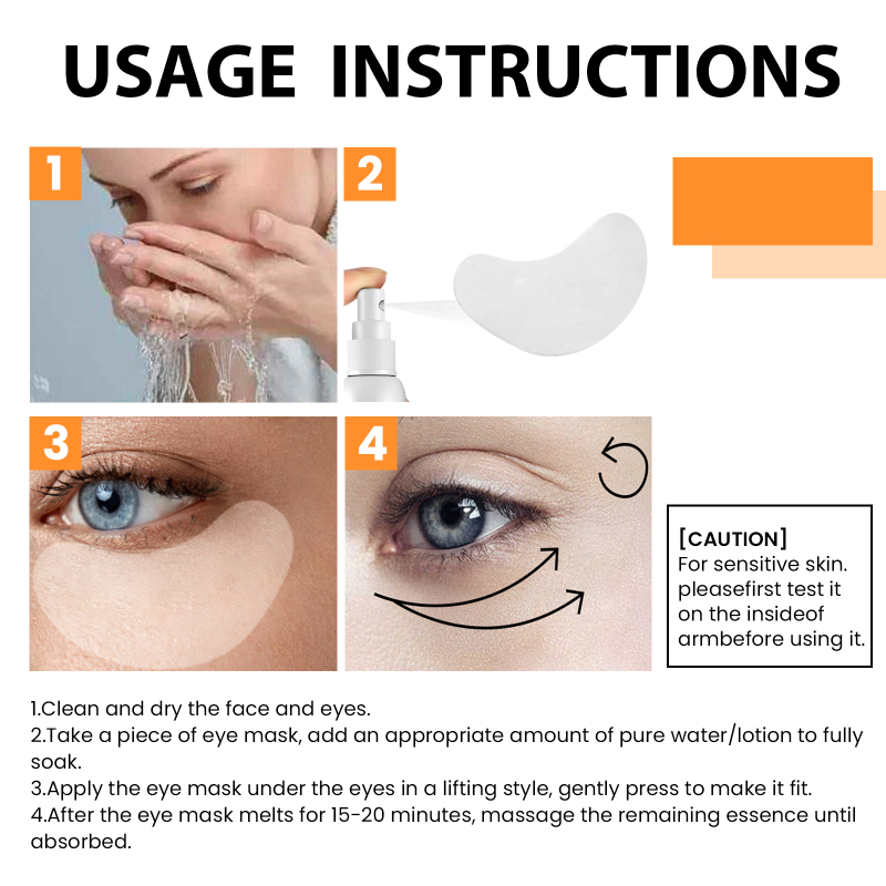 EELHOE Collagen Water-Soluble Eye Mask Is A Daily Eye Moisturizing And Hydrating Eye Mask For Smoothing The Skin Around The Eyes - Image 6