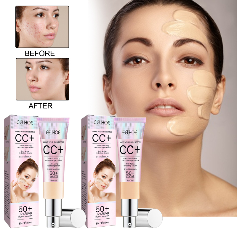 EELHOE Face Repair Cc Cream Natural Concealer, Water Resistant, Moisturizing And Repairing Brightening Skin - Image 3