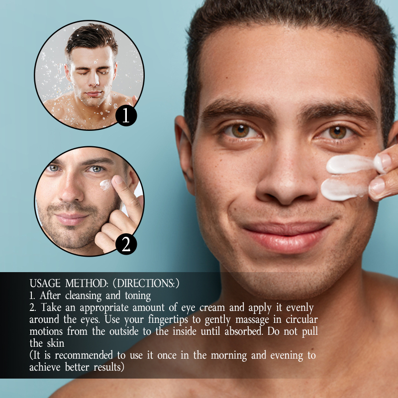 EELHOE Men's Eye Cream, Reduces Eye Bags Dark Circles Fine Lines Firming Skin And Moisturizing Eye Cream - Image 6