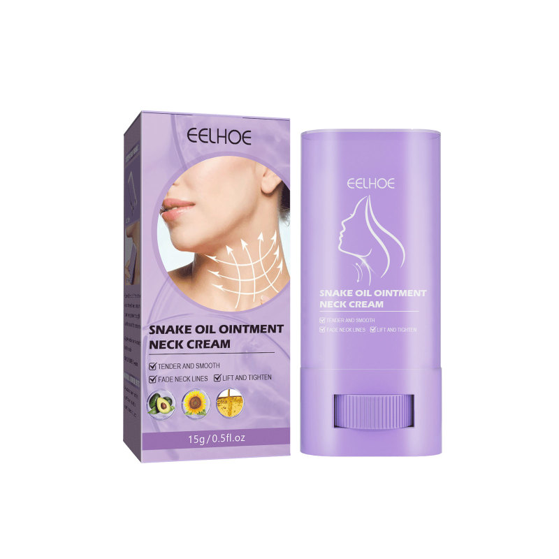 EELHOE Snake Oil Ointment Neck Cream, Firming And Smoothing Neck Lines Smooth White Hydrating Lifting Neck Cream