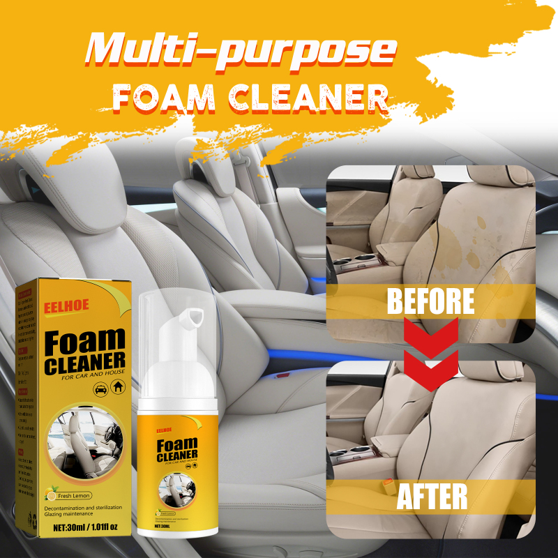 EELHOE Foam Cleaner, Leather Seat Supplies Decontamination Multi-Functional Interior Cleaner - Image 2