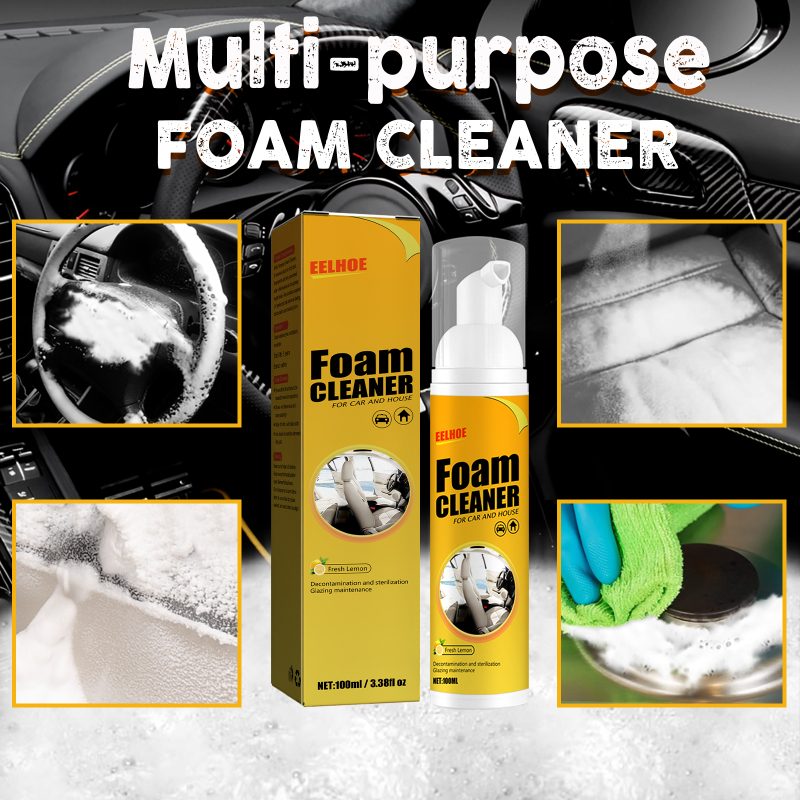 EELHOE Foam Cleaner, Leather Seat Supplies Decontamination Multi-Functional Interior Cleaner - Image 4