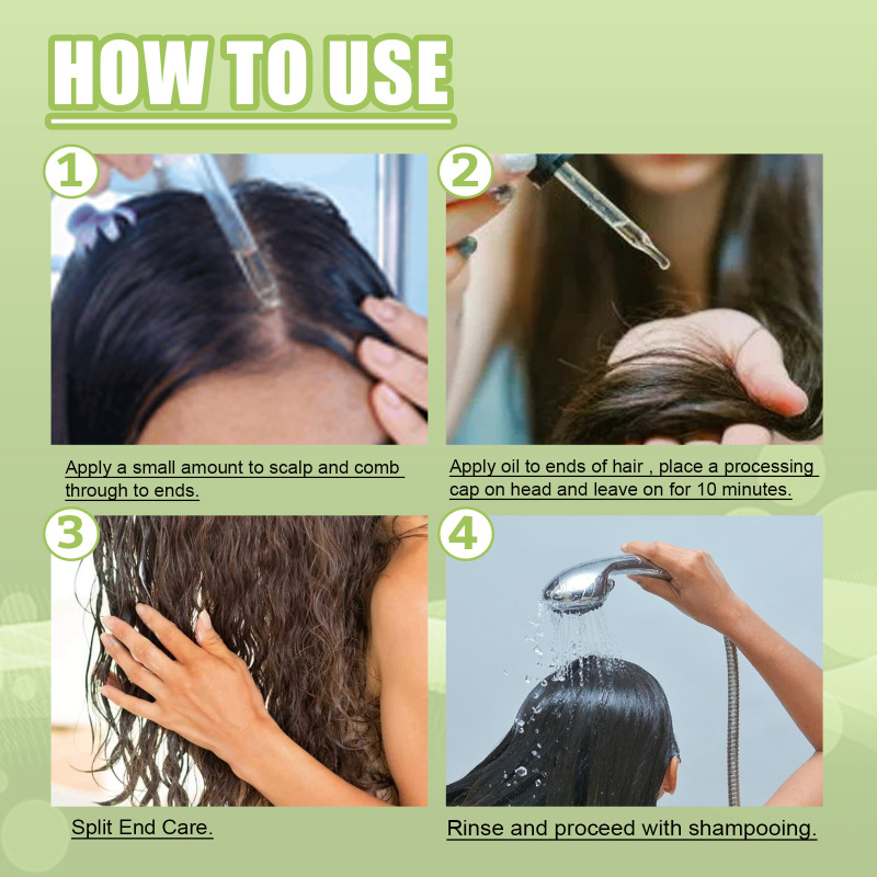 EELHOE Mint Hair Nutrient Solution, Hair Growth Scalp Care Split Ends Care Strengthen Hair Essential Oil - Image 6