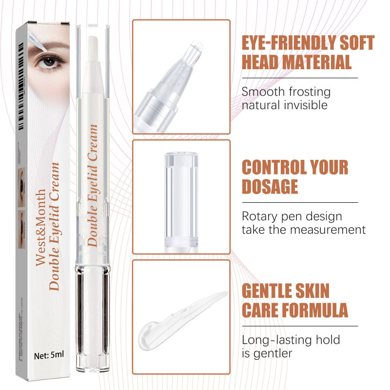 West&Month Double Eyelid Styling Cream, Long Lasting Waterproof Beauty Cream Quick Dry Natural Invisible Cream For Big Eyes - Image 5