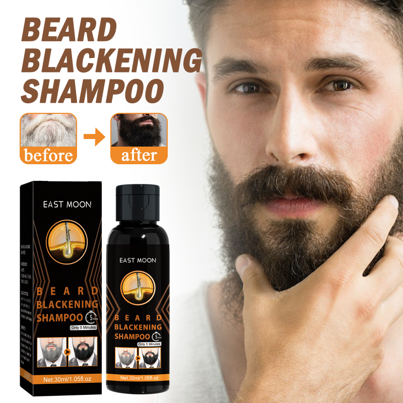 East Moon Shampoo Men's Hair Cleansing Moisturizing Massage Treatment Smoothing Dark Hair Shampoo - Image 2