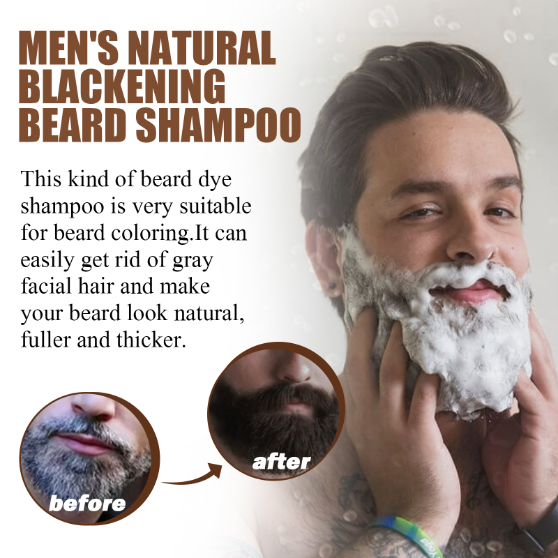 East Moon Shampoo Men's Hair Cleansing Moisturizing Massage Treatment Smoothing Dark Hair Shampoo - Image 3