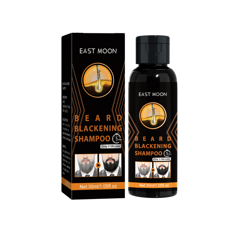 East Moon Shampoo Men's Hair Cleansing Moisturizing Massage Treatment Smoothing Dark Hair Shampoo
