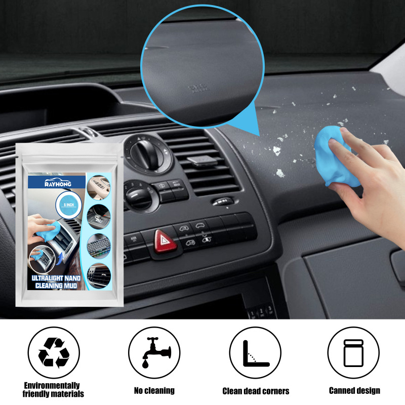 Rayhong Car Cleaning Mud, Car Interior Air Outlet Dust Gap Cleaning Multi-Functional Cleaning Mud - Image 4