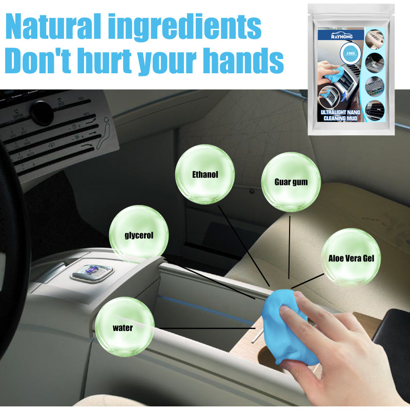 Rayhong Car Cleaning Mud, Car Interior Air Outlet Dust Gap Cleaning Multi-Functional Cleaning Mud - Image 5