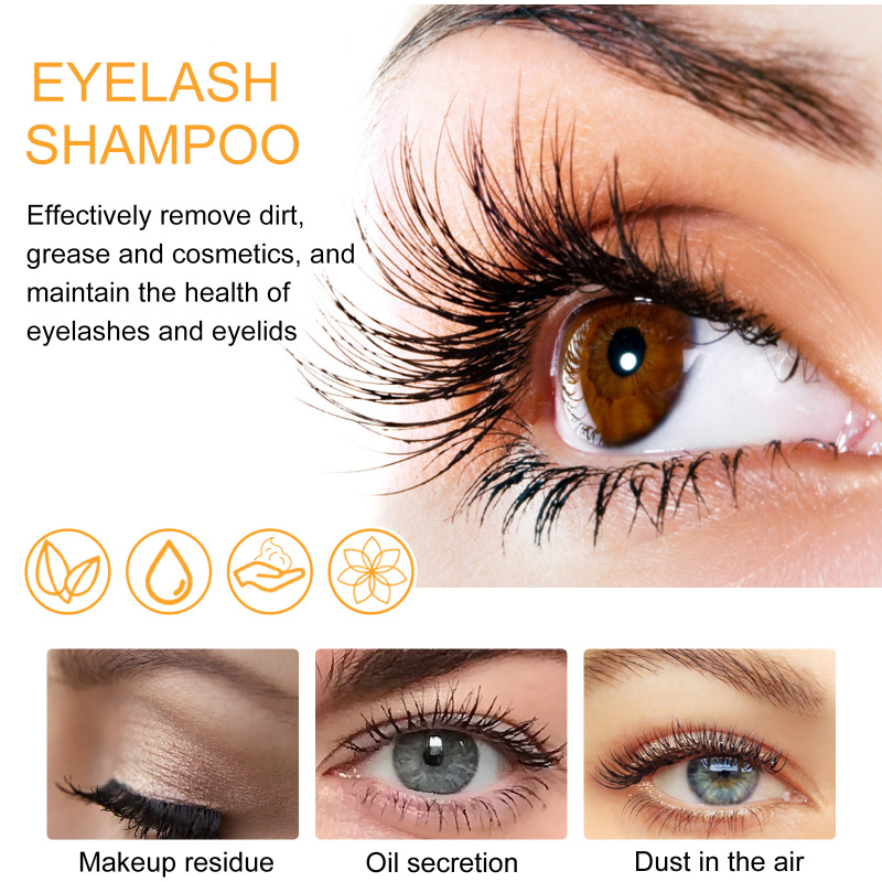 EELHOE Vc Eyelash Extension Cleansing Mousse, Eyelash Bubble Cleanser Grafting Eyelash - Image 3