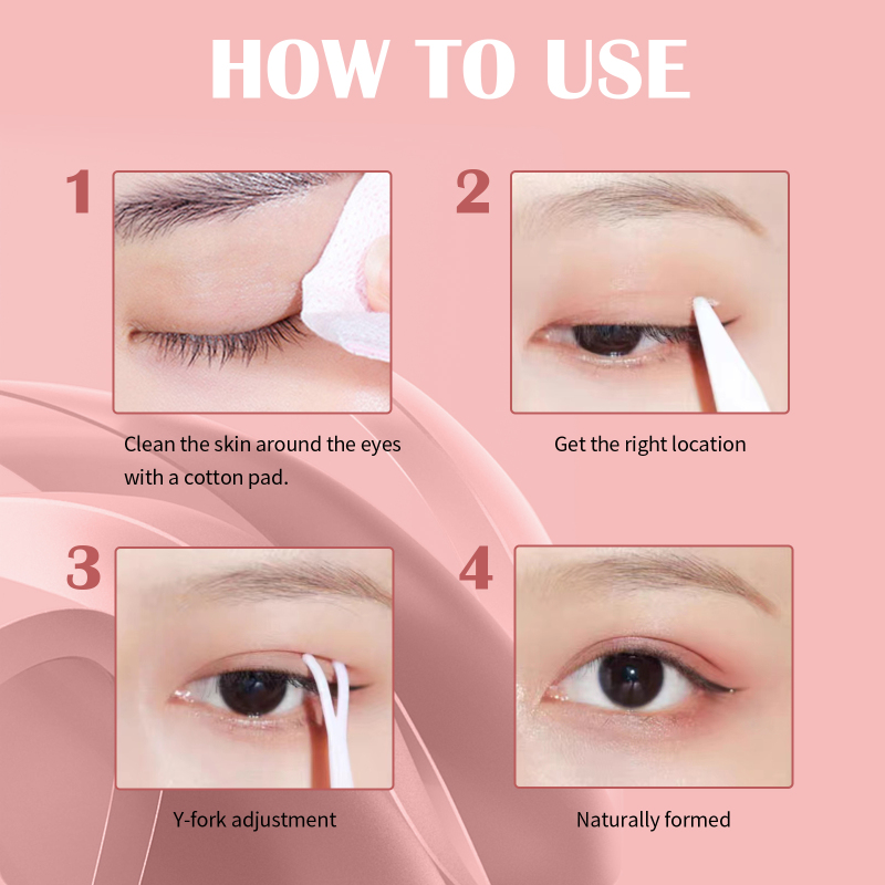 EELHOE Lace Non-trace Double Eyelid Tape, Natural Non-trace Non-glue Lace Double Eyelid Tape - Image 5