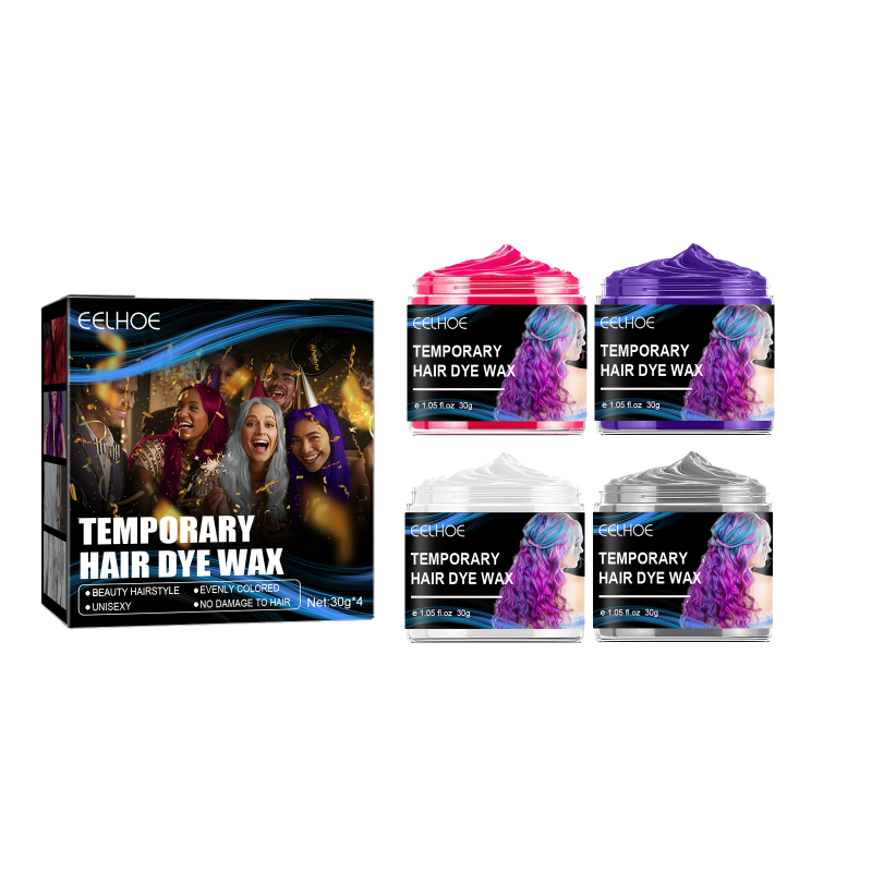EELHOE Temporary Party Wax Set, Halloween Party Temporary Convenient Hair Easy To Color And Wash