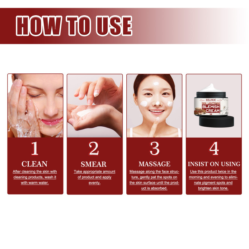 EELHOE Brightening Cream, For Blemish Reduction, Brightening Skin, Moisturizing Beauty And Lightening Face Cream For Yellow Spots - Image 6