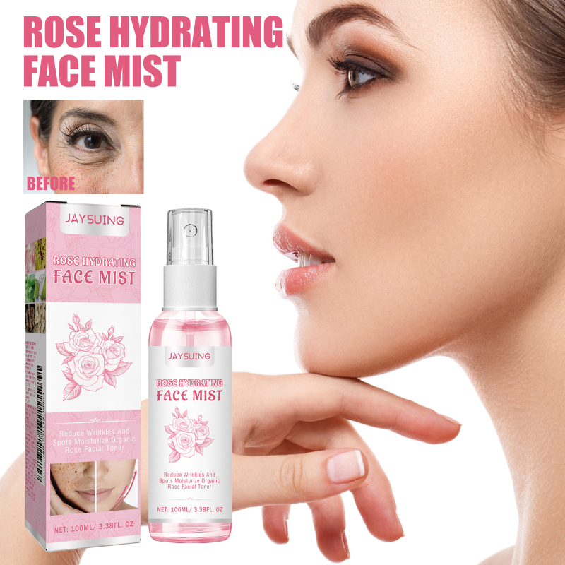 Jaysuing Rose Face Toner, Hydrating Refreshing Oil Control Fade Spots Toner - Image 2