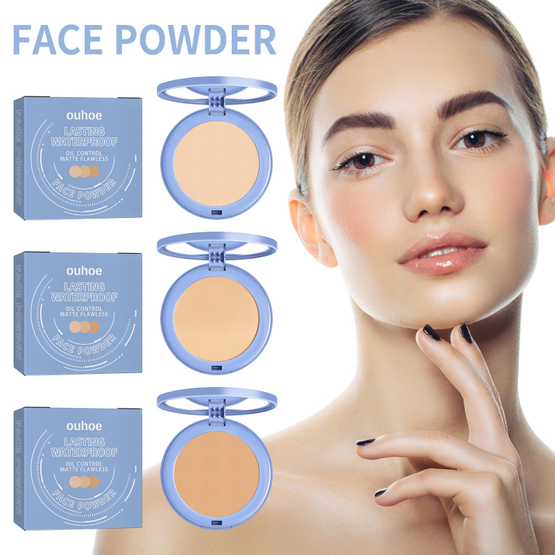 OUHOE Setting Powder, Immaculate Lasting Makeup Is Not Easy To Remove Makeup Repair Powder Natural Light Breathable Setting Powder - Image 4